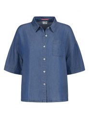 Sublevel Bluzka w kolorze granatowym rozmiar: M. Niebieskie bluzki damskie Sublevel, m, bez wzorów, z lyocellu, bez kołnierzyka, bez ramiączek. Za 104.99 zł.