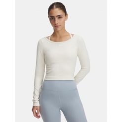 Damska Koszulka Z Długim Rękawem Longsleeve Under Armour. Brązowe bluzki damskie Under Armour, bez wzorów, sportowe, bez kołnierzyka, bez ramiączek. Za 169.99 zł.