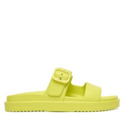 Klapki Tommy Hilfiger. Żółte klapki damskie Tommy Hilfiger, bez wzorów, bez obcasa, bez zapięcia. Za 209.99 zł.