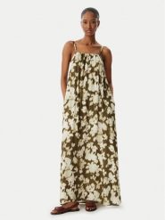 Emporio Armani Sukienka letnia EW003416 AF20249 F7149 Zielony. Zielone sukienki damskie Emporio Armani, bez wzorów, z wiskozy, bez ramiączek. Za 879.99 zł.