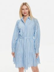 YAS Sukienka letnia Holi 26030709 Błękitny Loose Fit. Niebieskie sukienki damskie YAS, bez wzorów, z bawełny, bez ramiączek. Za 299.99 zł.