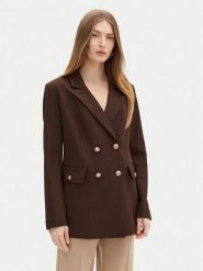 Guess Marynarka W5RN49 WGX02 Brązowy Regular Fit. Brązowe marynarki i żakiety damskie Guess, s, z aplikacjami, z syntetyku. Za 479.99 zł.