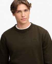 Superdry Bluza Essential Stacked Logo Crew z bawełny ekologicznej i poliestru z. Szare bluzy damskie Superdry, m, bez wzorów, z bawełny, bez kaptura. Za 353.30 zł.