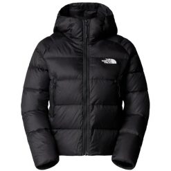 Kurtka sportowa damska W Hyalite Down Hooded Jacket. Czarne kurtki sportowe damskie The North Face, xl, bez wzorów, z materiału, z kapturem. Za 998.85 zł.