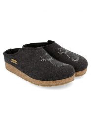 HAFLINGER Kapcie w kolorze antracytowym rozmiar: 40. Czarne kapcie damskie HAFLINGER, z materiału. Za 135.81 zł.
