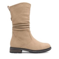 Botki Clara Barson. Brązowe botki damskie Clara Barson, bez obcasa, na płaskiej podeszwie, bez zapięcia. Za 169.99 zł.