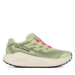 Buty do biegania Salomon. Zielone obuwie sportowe damskie Salomon, bez zapięcia, do biegania. Za 599.99 zł.