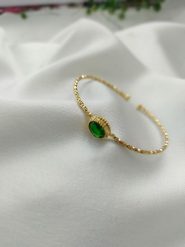 WOOW Pozłacana bransoletka z cyrkonią rozmiar: onesize. Żółte bransoletki damskie WOOW, pozłacane. Za 57.06 zł.