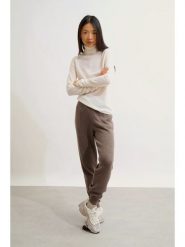 AUTHENTIC CASHMERE Kaszmirowy golf "Bise" w kolorze kremowym rozmiar: XXL. Brązowe golfy damskie AUTHENTIC CASHMERE, xxl, bez wzorów, z kaszmiru, bez ramiączek. Za 347.99 zł.