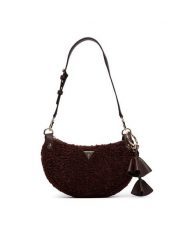 Guess Torebka Katie HWWG22 53180 Brązowy ciemny. Brązowe torebki klasyczne damskie Guess, z materiału, bez dodatków. Za 494.99 zł.