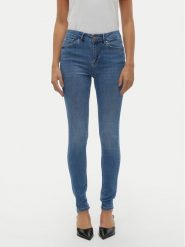 Vero Moda Jeansy Flash 10300173 Niebieski Skinny Fit. Niebieskie jeansy damskie Vero Moda, bez wzorów, z bawełny. Za 199.99 zł.
