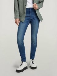 G-Star Dżinsy - Skinny fit - w kolorze niebieskim rozmiar: W28/L34. Niebieskie jeansy damskie G-Star, z podwyższonym stanem. Za 162.49 zł.