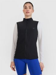 4F Bezrękawnik do biegania w terenie damski - czarny XL. Czarne kamizelki damskie 4F, xl, bez wzorów, bez kaptura. W wyprzedaży za 159.99 zł.