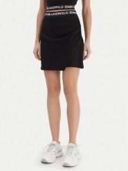 Karl Lagerfeld Jeans Spódnica mini B1W12022 Czarny Regular Fit. Czarne spódnice damskie Karl Lagerfeld Jeans, xs, bez wzorów, z jeansu, mini. Za 389.99 zł.