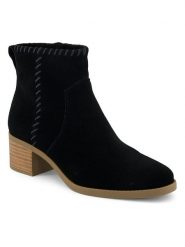 TOMS Skórzane botki "Delilah" w kolorze czarnym rozmiar: 39. Czarne botki damskie TOMS, ze skóry, eleganckie, bez obcasa, bez zapięcia. Za 354.95 zł.