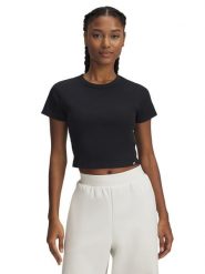 Under Armour Koszulka sportowa w kolorze czarnym rozmiar: M. Czarne koszulki sportowe damskie Under Armour, m, bez wzorów, bez ramiączek, outdoorowe. Za 87.40 zł.