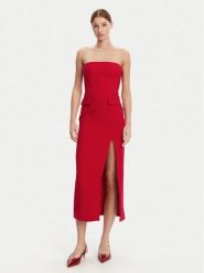 Bardot Sukienka koktajlowa 59728DB Czerwony Slim Fit. Czerwone sukienki damskie Bardot, bez wzorów, z wiskozy, wizytowe, bez ramiączek. Za 329.99 zł.