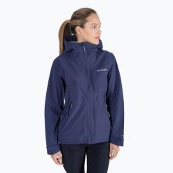 Kurtka przeciwdeszczowa z membraną damska Columbia Omni-Tech Ampli-Dry 466. Niebieskie kurtki damskie Columbia, xs, bez wzorów, bez kaptura. Za 209.99 zł.