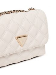 Guess Torebka Giully II Mini HWQG96 73740 Biały. Białe torebki wieczorowe damskie Guess, z aplikacjami, ze skóry, bez dodatków. Za 379.99 zł.