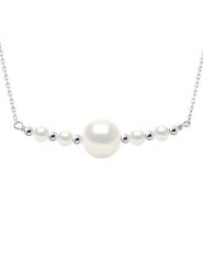Mitzuko Srebrny naszyjnik z perłami - dł. 38 cm rozmiar: onesize. Szare naszyjniki damskie Mitzuko, z perłą, srebrne. Za 256.70 zł.
