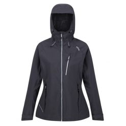 Kurtka przeciwdeszczowa z kapturem damska Regatta Birchdale. Niebieskie kurtki damskie Regatta, m, bez wzorów, z materiału, z kapturem. Za 249.99 zł.