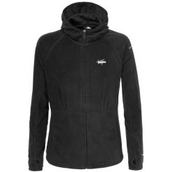 Damski Polar Marathon Kaptur Bluza Zamek. Czarne bluzy damskie Trespass, na zimę, m, bez wzorów, z materiału, z kapturem. Za 73.99 zł.