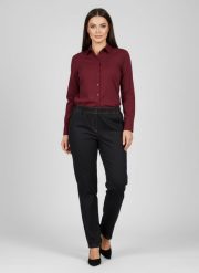 Eleganckie grafitowe spodnie Jeangaliny02 o kroju regular PLUS SIZE XXL OVERSIZE JESIEŃ. Szare spodnie materiałowe damskie Moda Size Plus Iwanek, bez wzorów, z bawełny. Za 199.90 zł.