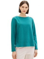 Tom Tailor Bluza w kolorze morskim rozmiar: XS. Niebieskie bluzy damskie Tom Tailor, xs, bez wzorów, bez kaptura. Za 70.24 zł.