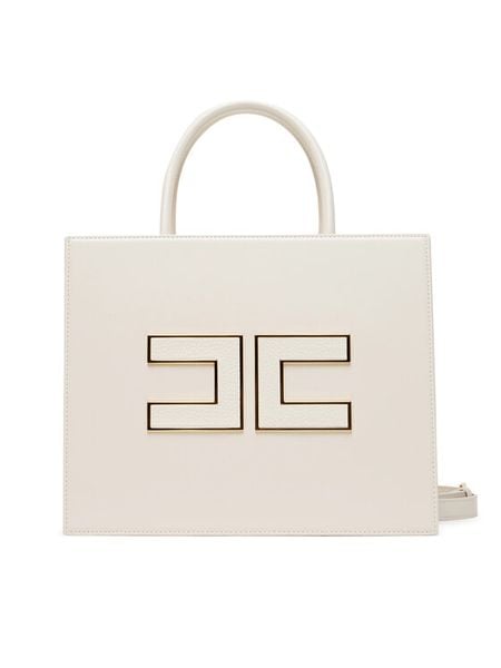 Elisabetta Franchi Torebka BS-32A-56E2-V420 Biały. Białe torebki klasyczne damskie Elisabetta Franchi, ze skóry, bez dodatków. Za 1,819.00 zł.