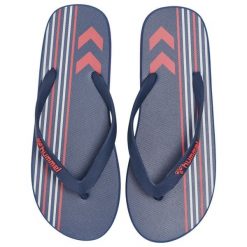 Klapki z wieloma paskami Hummel. Niebieskie klapki damskie Hummel, bez wzorów, bez obcasa, bez zapięcia. Za 127.00 zł.
