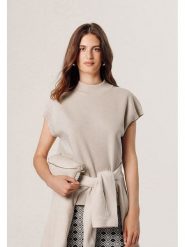 Rodier Bezrękawnik w kolorze beżowym rozmiar: M. Brązowe swetry klasyczne damskie Rodier, m, z wełny, bez kołnierzyka. Za 208.99 zł.