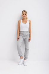 SPODNIE CELINE SZARY MELANŻ S - Flawless. Szare spodnie dresowe damskie Flawless, bez wzorów, z bawełny. Za 300.00 zł.