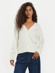 Guess Jeans Kardigan W4BR16 Z3HO2 Écru Regular Fit. Kardigany damskie Guess Jeans, xl, z aplikacjami, z jeansu. Za 279.99 zł.