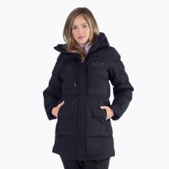 Kurtka puchowa damska Helly Hansen Adore Puffy Parka. Czarne kurtki damskie Helly Hansen, na zimę, bez wzorów, z puchu, bez kaptura. Za 1,049.00 zł.