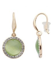 U.S. Polo Assn. Pozłacane kolczyki z kryształami rozmiar: onesize. Zielone kolczyki damskie U.S. Polo Assn., z kryształem, metalowe. Za 65.99 zł.