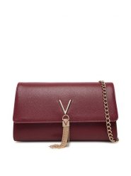 Valentino Torebka Divina VBS1R401G Bordowy. Czerwone torebki wieczorowe damskie Valentino, bez wzorów, ze skóry, bez dodatków. Za 219.99 zł.