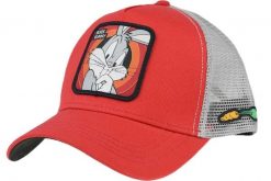 Czapka trucker Capslab Looney Tunes Bugs Bunny. Czerwone czapki damskie CapsLab, bez wzorów, z bawełny. Za 169.15 zł.