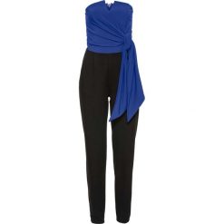 Kombinezon bonprix ciemnoniebiesko-czarny. Czarne kombinezony damskie bonprix, eleganckie, bez ramiączek. Za 79.99 zł.