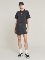 G-Star Koszulka polo w kolorze antracytowym rozmiar: L. Czarne koszulki damskie G-Star, l, bez wzorów, z bawełny, bez kołnierzyka, bez ramiączek. Za 183.95 zł.