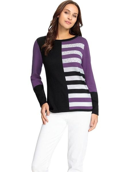 WITT WEIDEN Sweter w kolorze fioletowym rozmiar: 54. Różowe swetry klasyczne damskie WITT WEIDEN, ze splotem, bez kołnierzyka. Za 78.66 zł.