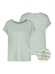 Sublevel Koszulka w kolorze zielono-białym rozmiar: XS. Białe bluzki damskie Sublevel, xs, bez wzorów, z bawełny, bez kołnierzyka, bez ramiączek. Za 52.92 zł.
