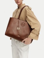 MEXX Torebka CEO-MEXX-L-005-10 Brązowy. Brązowe shopper bag Mexx, bez wzorów, ze skóry, bez dodatków. Za 229.99 zł.