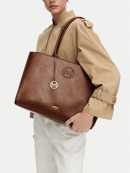 MEXX Torebka CEO-MEXX-L-005-10 Brązowy. Brązowe shopper bag Mexx, bez wzorów, ze skóry, bez dodatków. Za 229.99 zł.