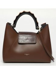 Victor & Hugo Paris Skórzana torebka "Ana" w kolorze ciemnobrązowym - 35 x 27 x 13,5 cm rozmiar: onesize. Brązowe torebki klasyczne damskie Victor & Hugo Paris, z materiału, przez ramię, bez dodatków. Za 353.52 zł.