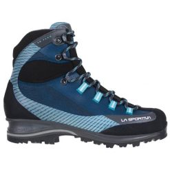 Buty treningowe damskie La Sportiva Trangok Gtx. Niebieskie obuwie sportowe damskie La Sportiva, z materiału, za kostkę, bez zapięcia, trekkingowe. Za 996.99 zł.