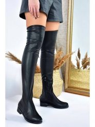 Trendyol Kozaki w kolorze czarnym rozmiar: 39. Czarne kozaki damskie Trendyol, na zimę, bez obcasa, bez zapięcia. Za 176.08 zł.