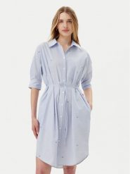 JOOP! Jeans Sukienka koszulowa Dua 30046173 Błękitny Relaxed Fit. Niebieskie sukienki damskie Joop! Jeans, bez wzorów, z bawełny, bez ramiączek. Za 489.99 zł.