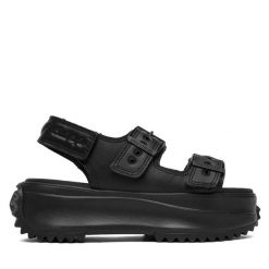 Sandały Converse. Czarne sandały damskie Converse, bez wzorów, bez obcasa, na płaskiej podeszwie, bez zapięcia. Za 449.99 zł.