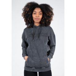 Crowley WoMęskie Oversize bluza z kapturem - Washed Szary. Szare bluzy damskie GORILLA WEAR, s, bez wzorów, z bawełny, z kapturem. Za 356.00 zł.