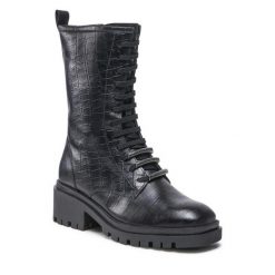 Trzewiki Sergio Bardi. Czarne botki damskie Sergio Bardi, bez obcasa, na płaskiej podeszwie, bez zapięcia. Za 238.99 zł.